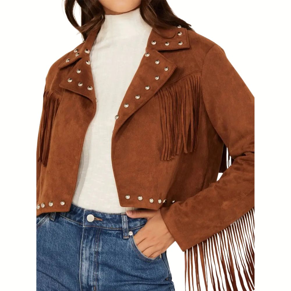 26 International Women’s Suede Fringe Jacket