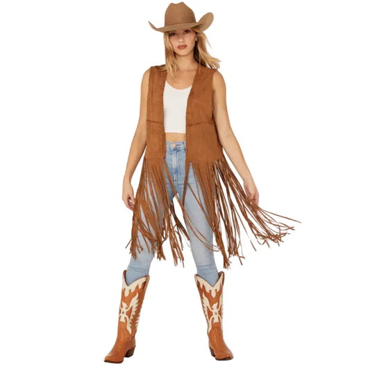 Fornia Women’s Suede Fringe Vest