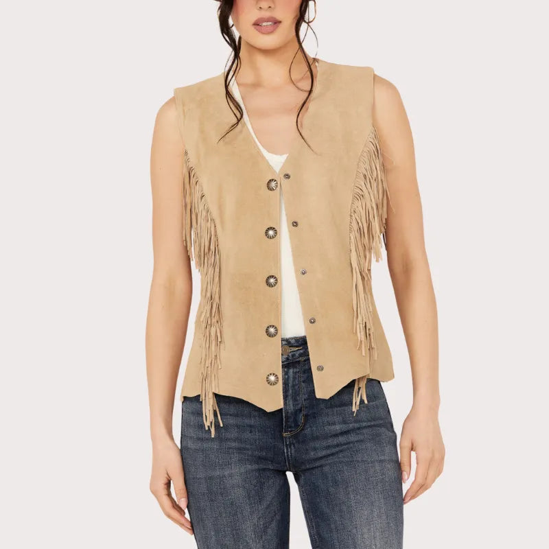 Scully Women’s Fringe Suede Vest