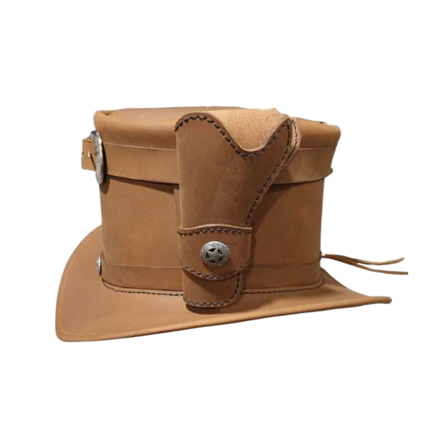 Gun Holster Band Leather Top Hat back view