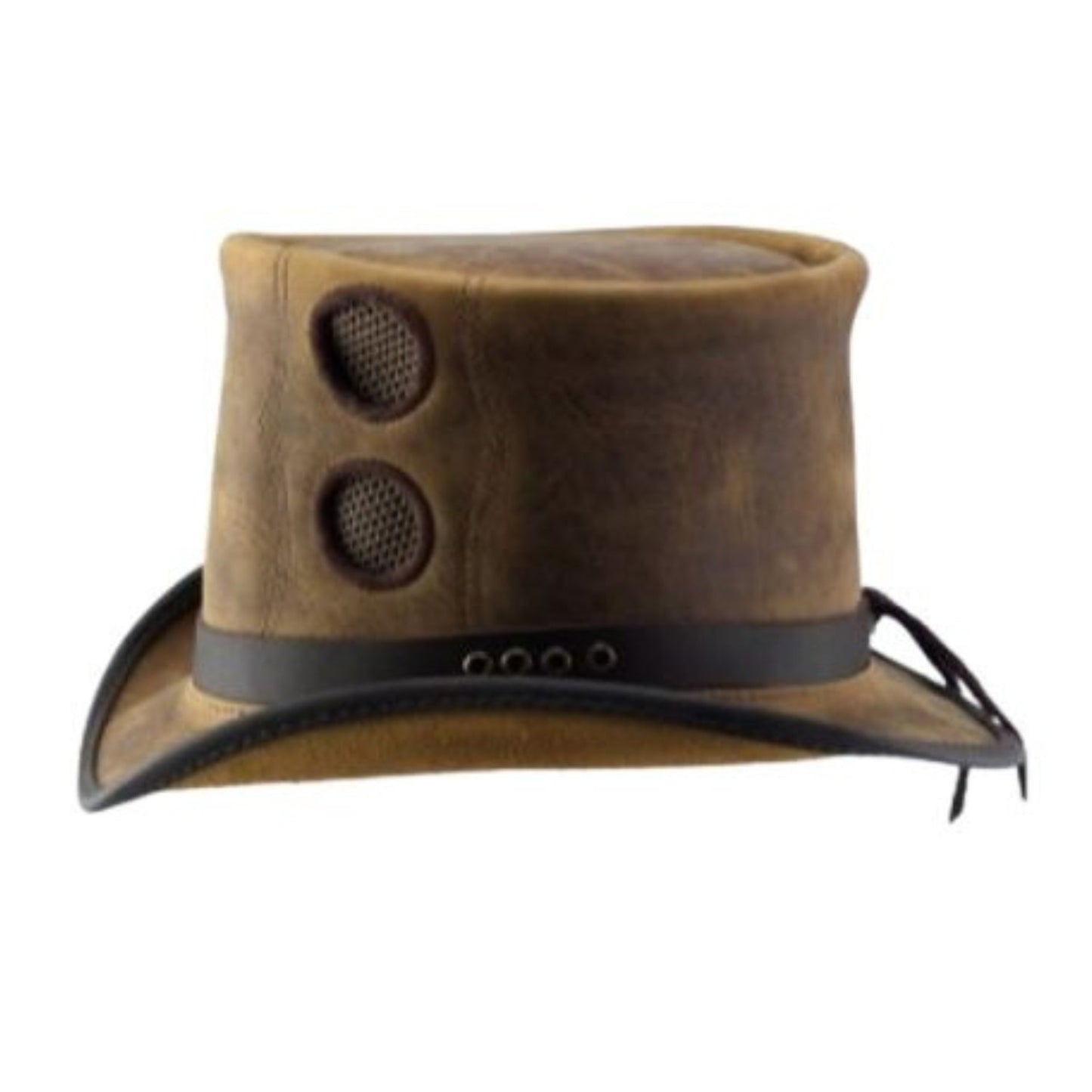 Steampunk Brown Top Hat back view