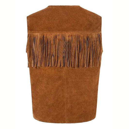 1879 Vintage Suede Fringe Leather Vest