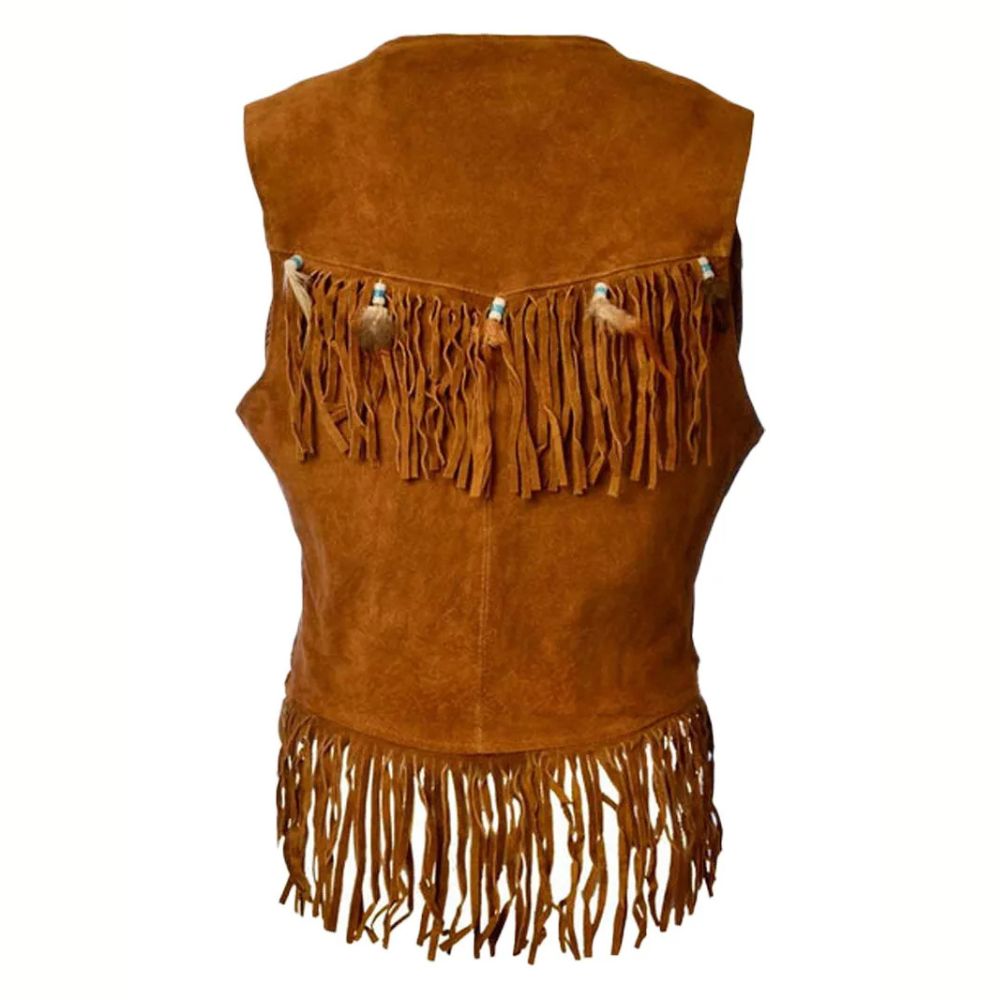 Leather Fringe Vest