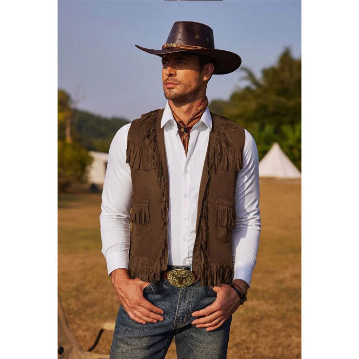 Men's Fringe Vests