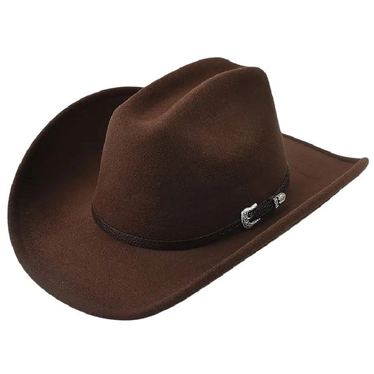 Brown Cowboy Leather Hat
