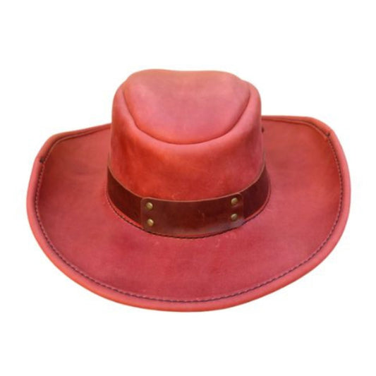 Burgundy Hat Burgundy Cowboy Hat shown from the front, highlighting the crown and brim shape
