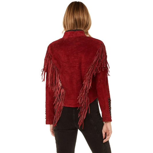 Cripple Creek Beaded Suede Fringe Jacket