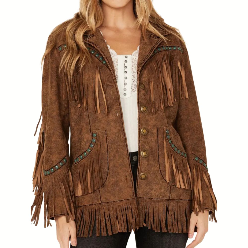 Double D Ranch Women’s Boring The Devil Fringe Jacket
