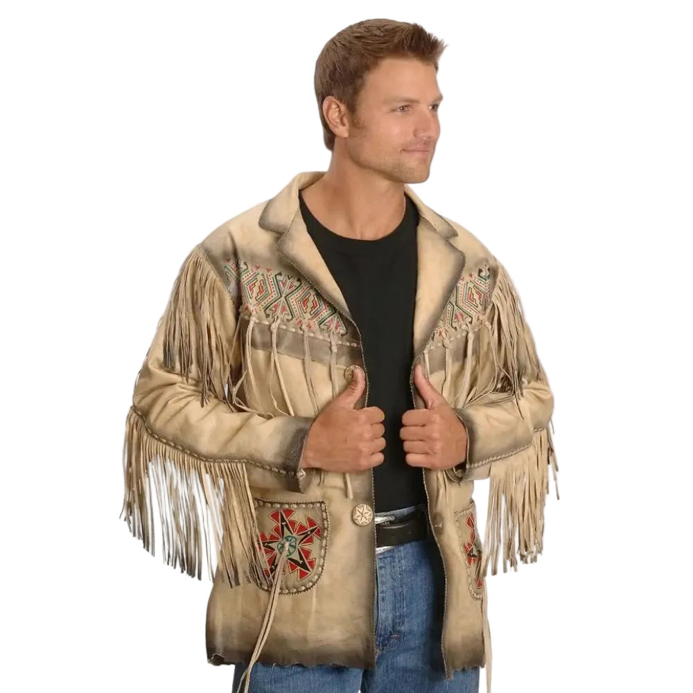Kobler Maricopa Fringe Leather Jacket – Cream