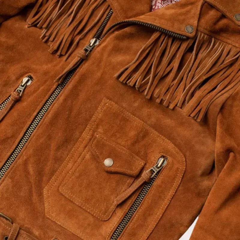 Premium Fringe Leather Jacket