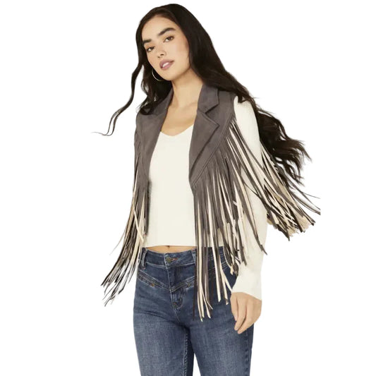 Saints & Hearts Women’s Contrast Fringe Faux Suede Vest