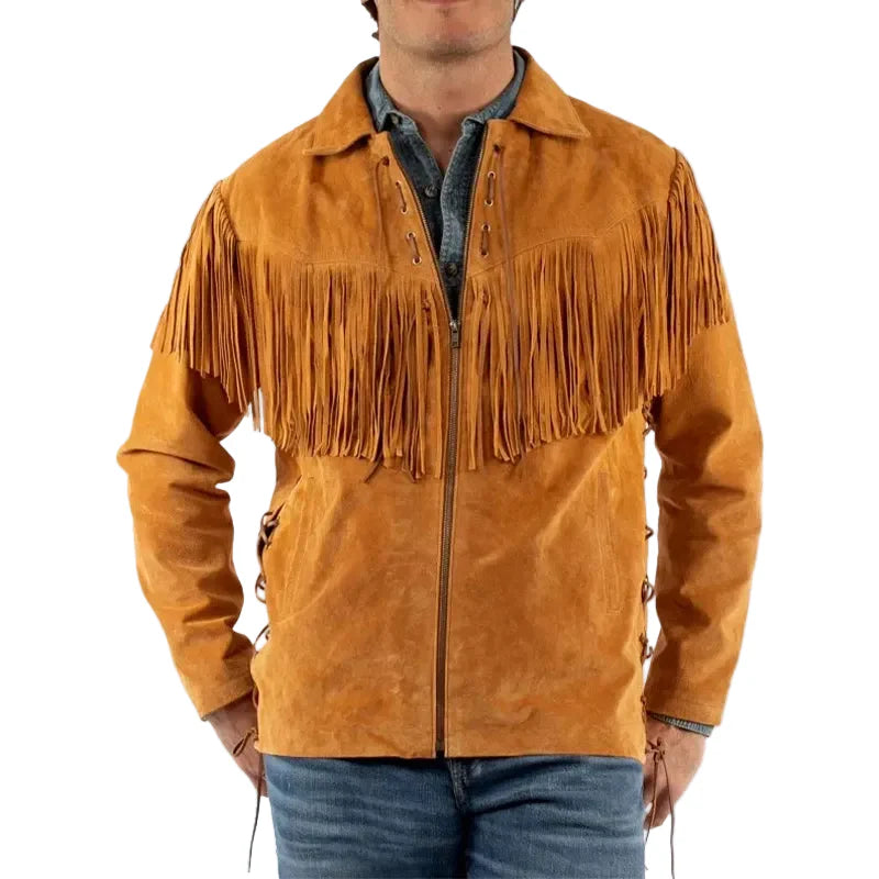 Scully Men’s Fringe Leather Western Jacket