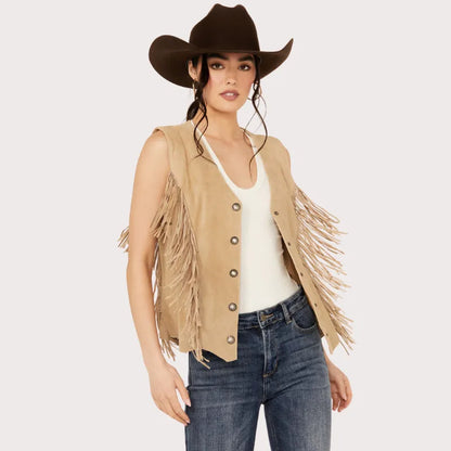Scully Women’s Fringe Suede Vest