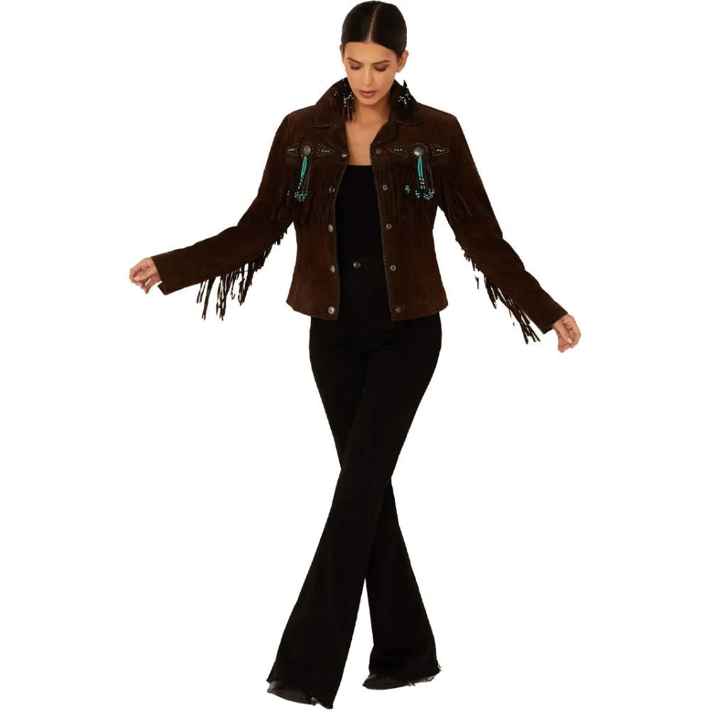 Scully Fringe And Beaded Suede Jacket