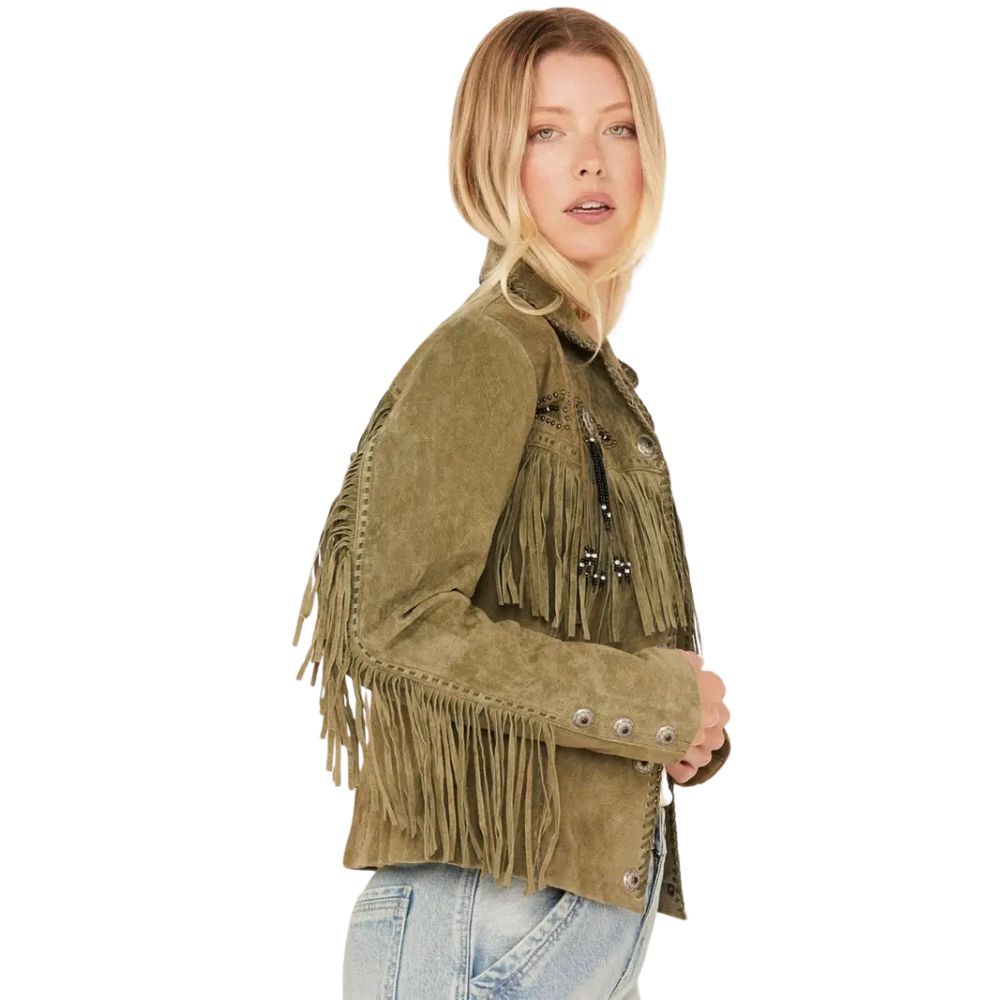 Scully Women’s Fringe and Beaded Jacket