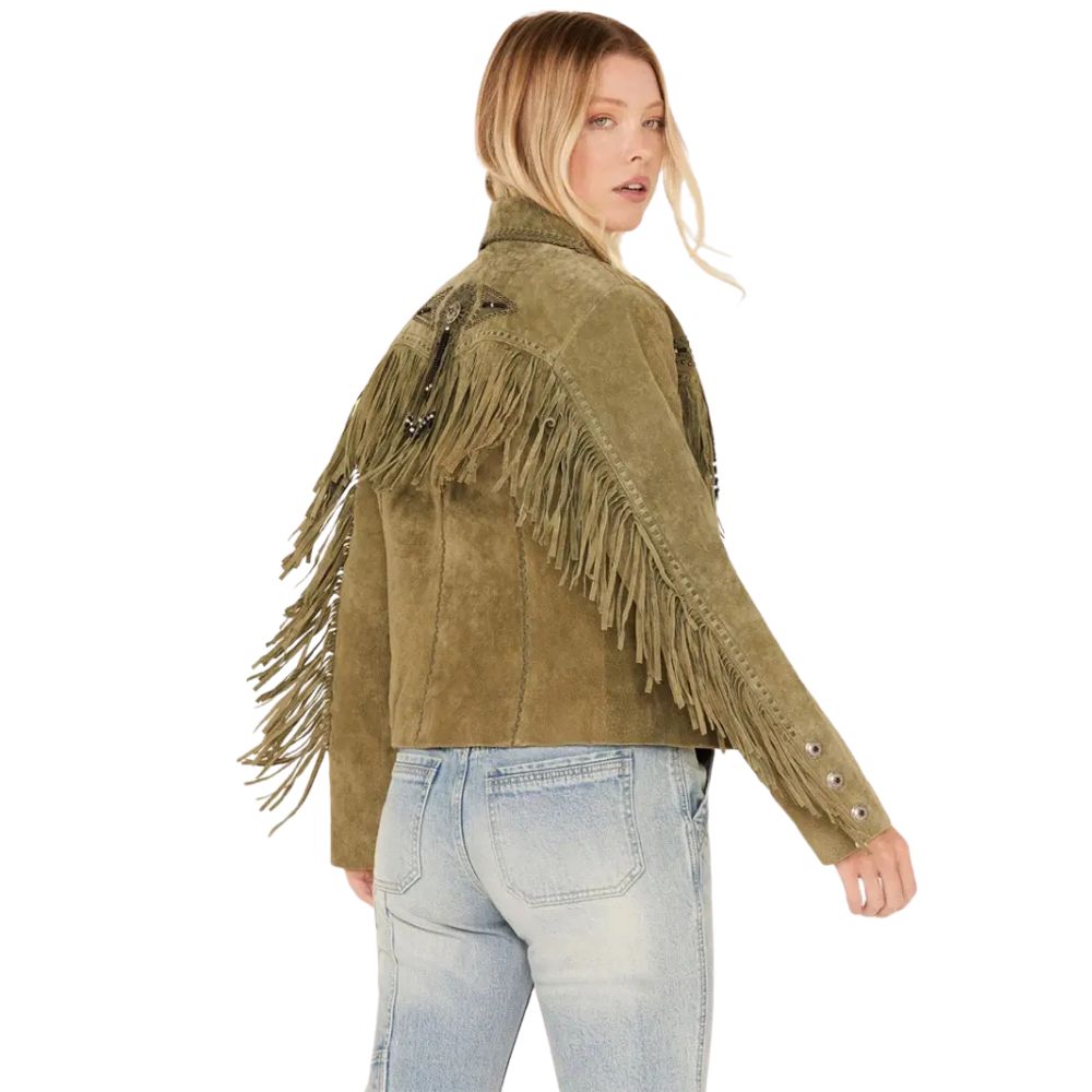 Scully Women’s Fringe and Beaded Jacket