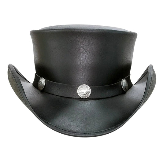 Steampunk Pale Rider Leather Hat