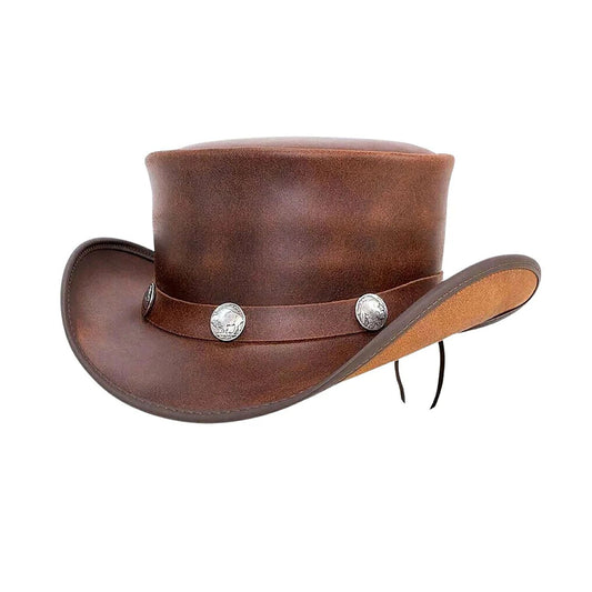 Steampunk El Dorado Brown Leather Hat