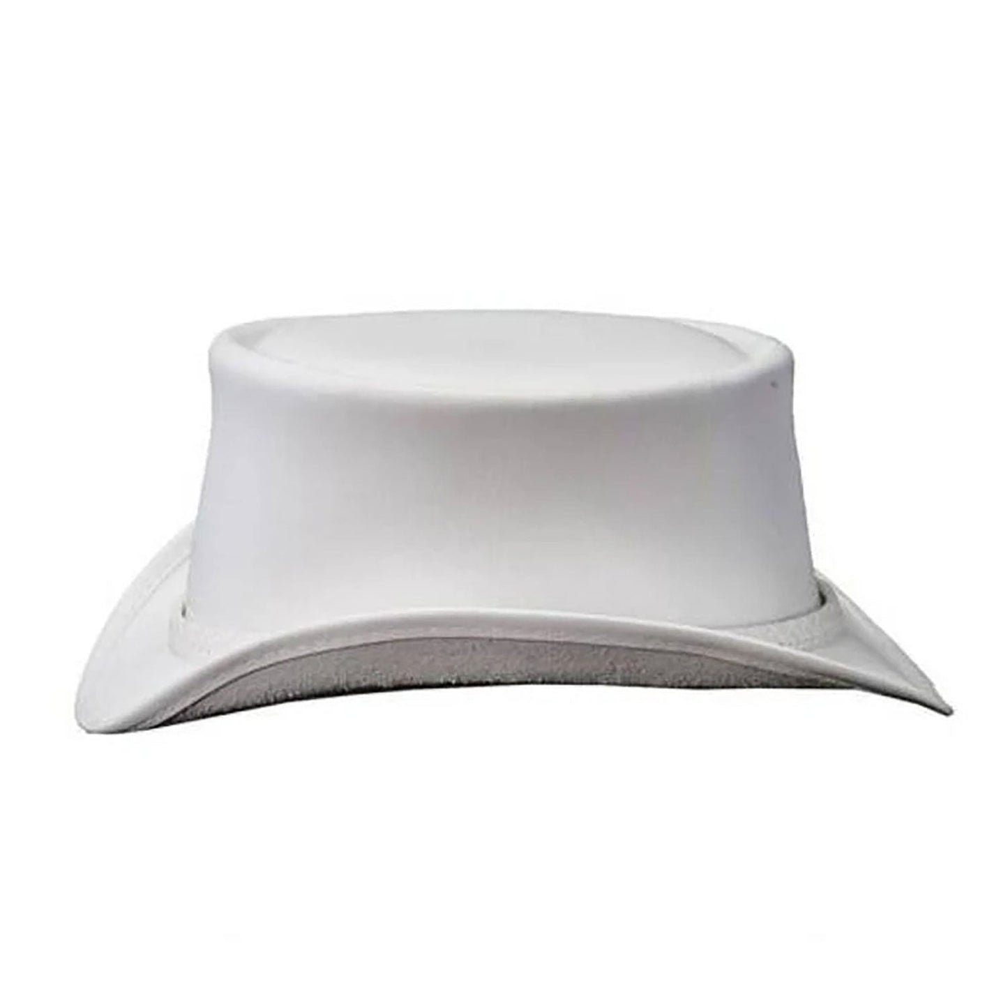 Steampunk white Ghost El Dorado Motorcycle Ban Biker Leather Hat
