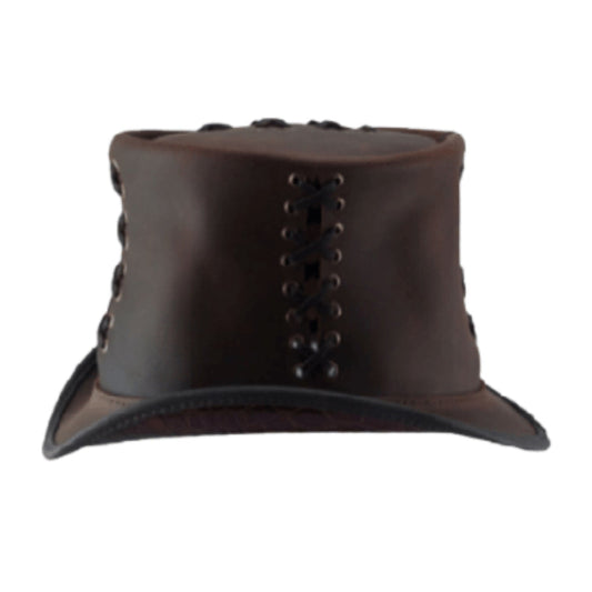 Stove Pipe Hat Stove Pipe Top Hat side profile view showing the brim curve and band detail