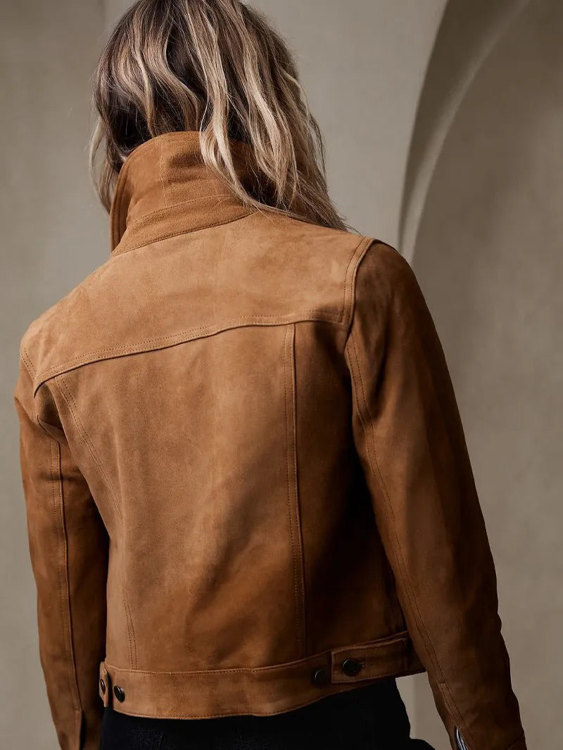 Suede Trucker Jacket for Women