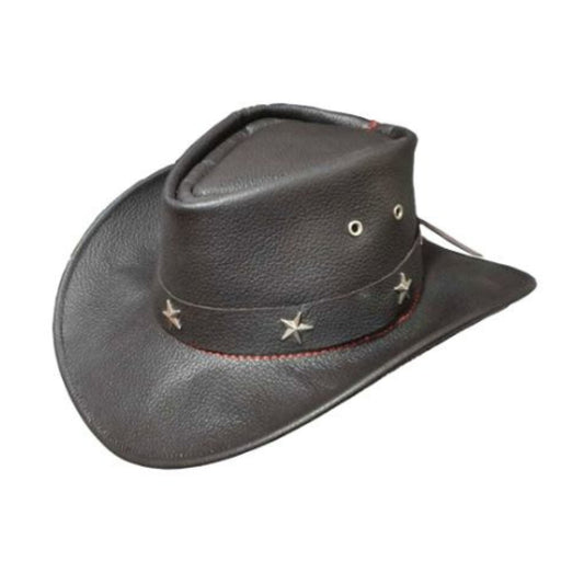 Tycoon Cowboy Hat Cowboy Hat With Stars Band Tycoon Hat shown from the front, highlighting the crown and brim shape