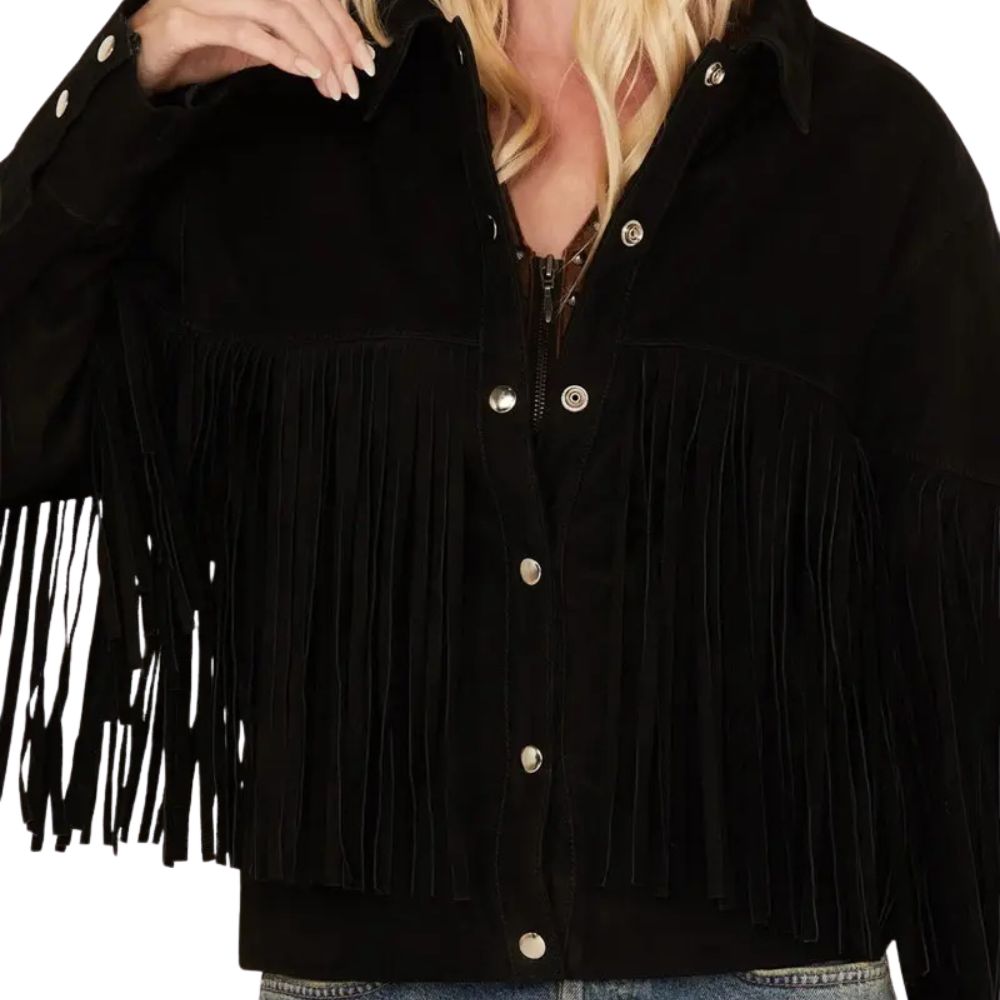 Understated Leather Women’s Howling Moon Fringe Jacket