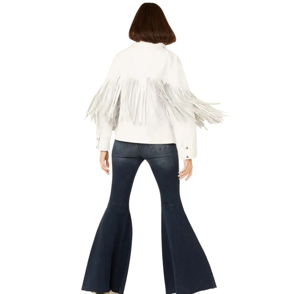 Understated Leather Women’s Howling Moon Fringe Leather Jacket