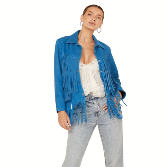 Understated Leather Women’s Leather Fringe Jacket