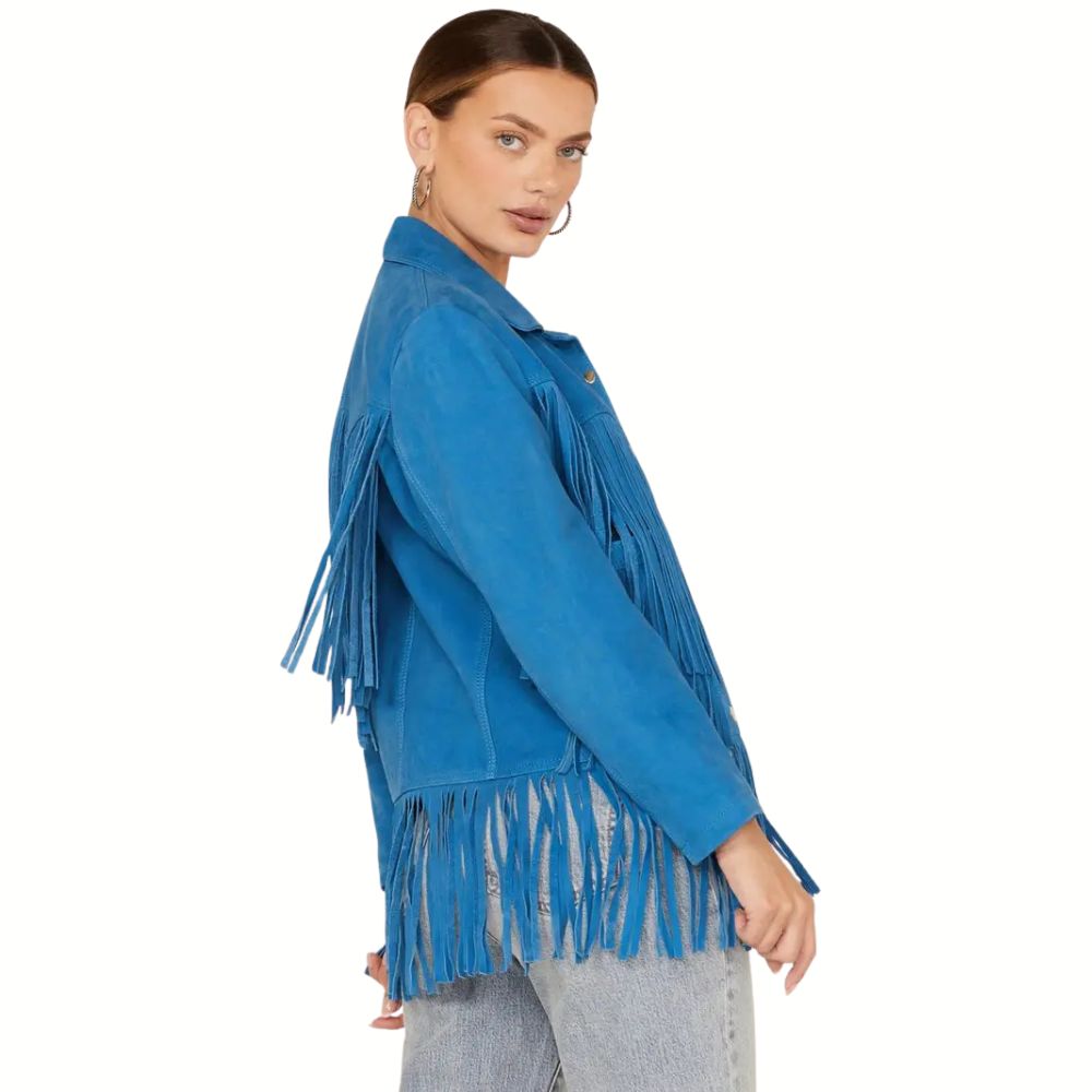 Understated Leather Women’s Leather Fringe Jacket