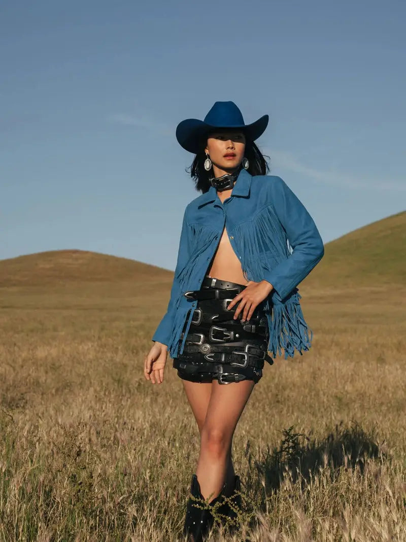 Understated Leather Women’s Leather Fringe Jacket