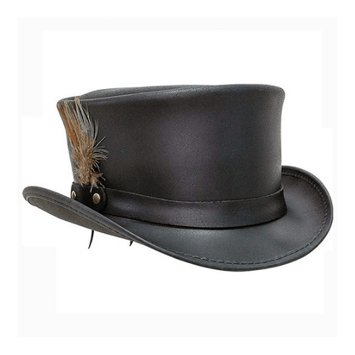 Black Top Hat back view