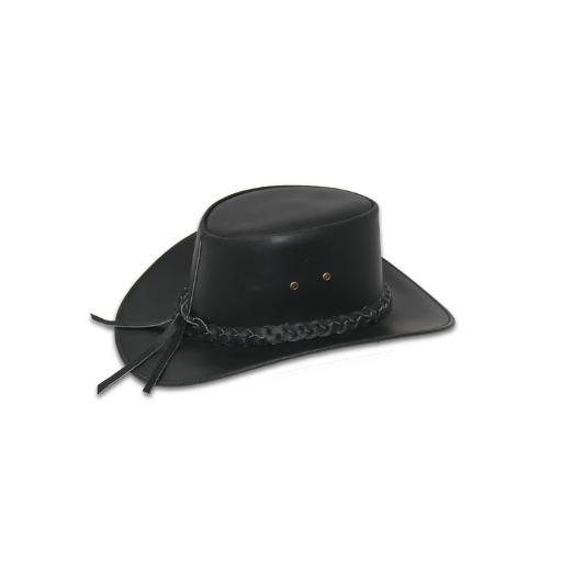 Black Western Hat back view
