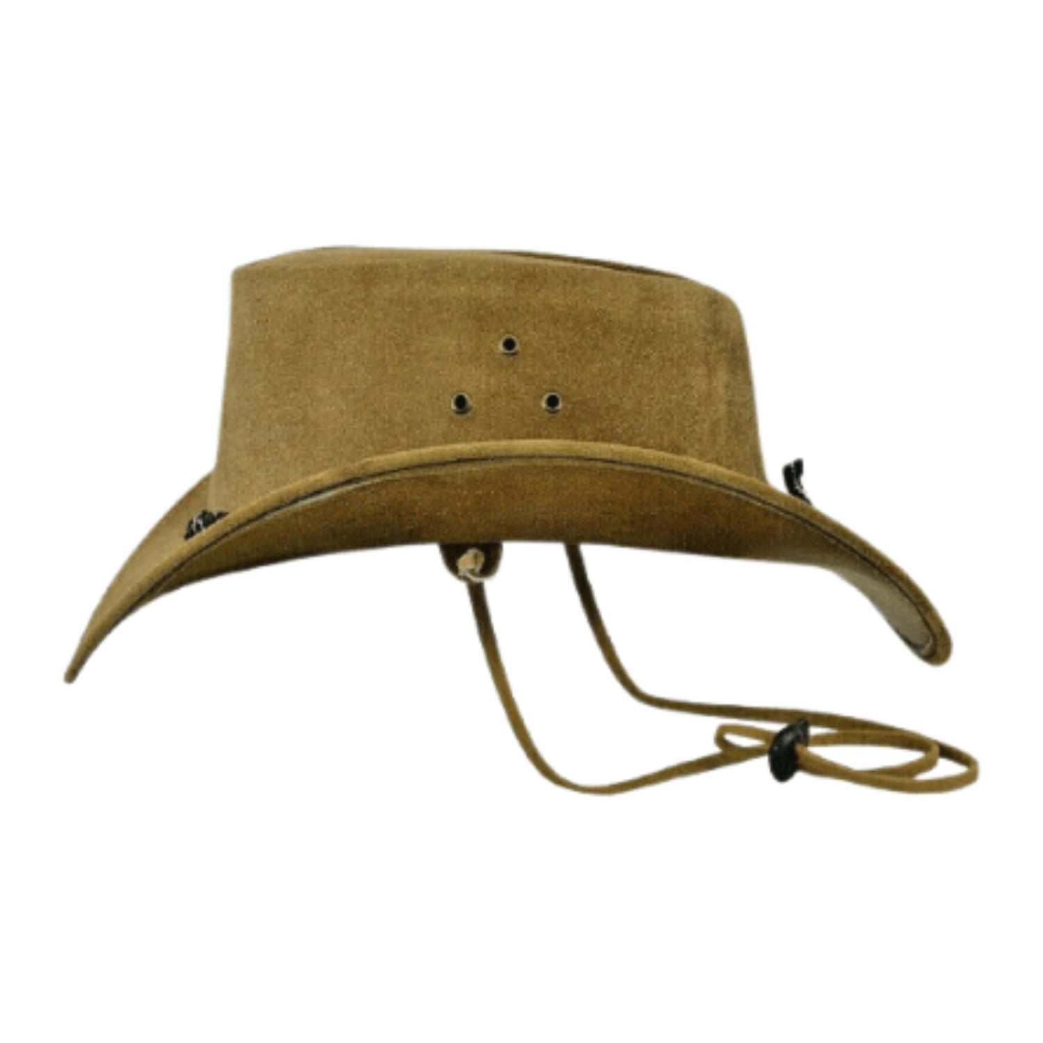 Light Brown Suede Cowboy Hat back view