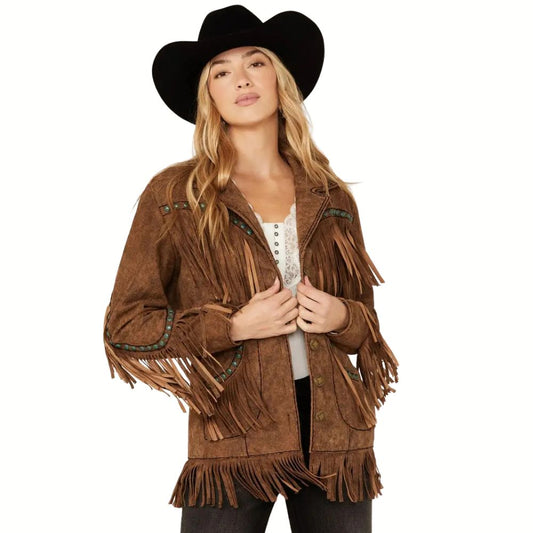 Double D Ranch Women’s Boring The Devil Fringe Jacket