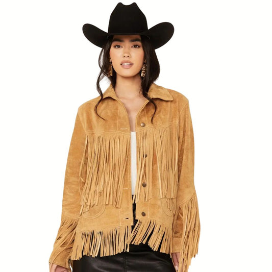 Women’s Suede Fringe Elsa Jacket