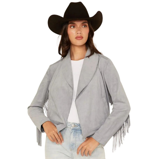 Women’s Suede Leather Fringe Jacket