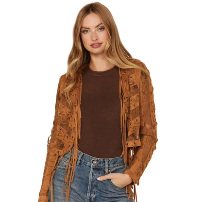 Vocal Women’s Suede Tassel Jacket