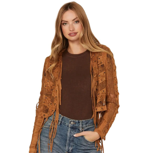 Vocal Women’s Suede Tassel Jacket