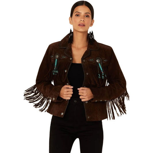 Scully Fringe And Beaded Suede Jacket