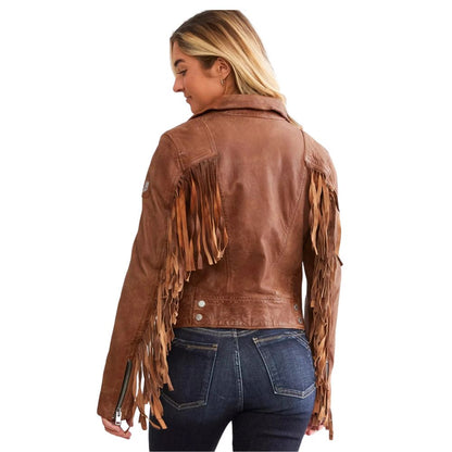 Women Luxury Clothing Suede Leather Fringe Jacket