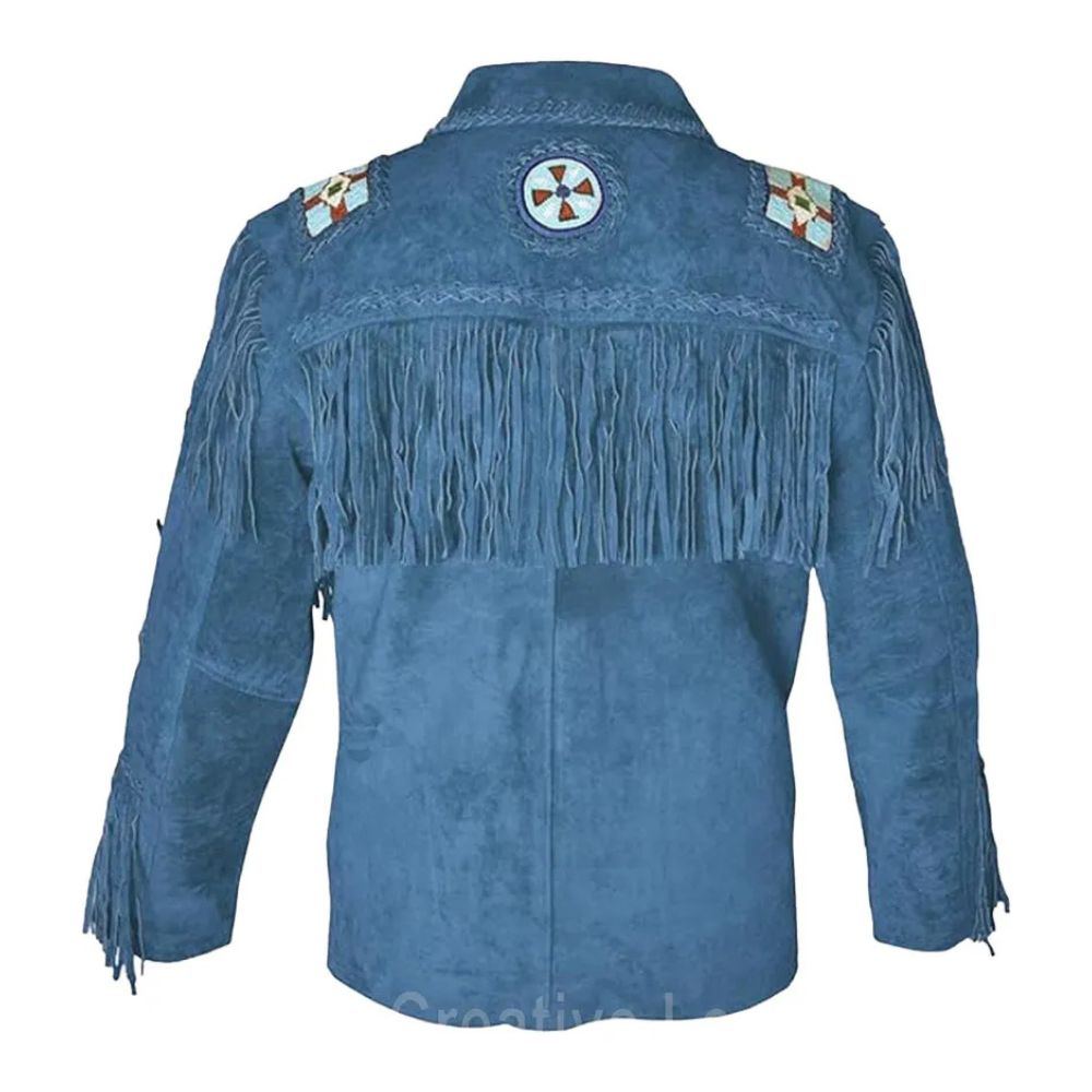 Men Cowboy Western Leather Jacket