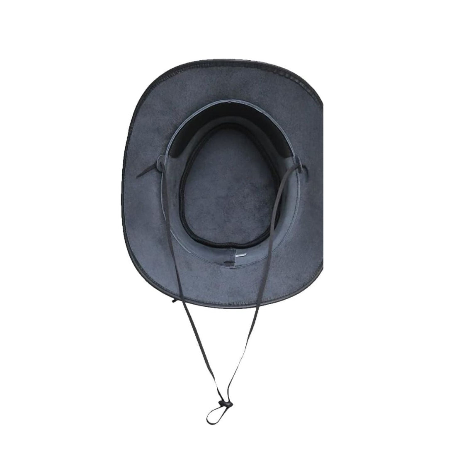 Cowboy Western Cow Hide Top Grain Leather Handcrafted Skull Top Hat back view