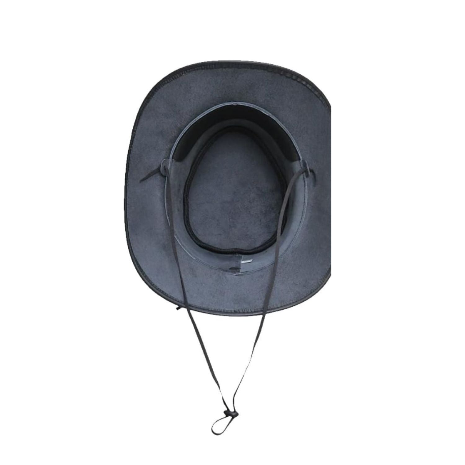 Cowboy Western Cow Hide Top Grain Leather Handcrafted Skull Top Hat back view