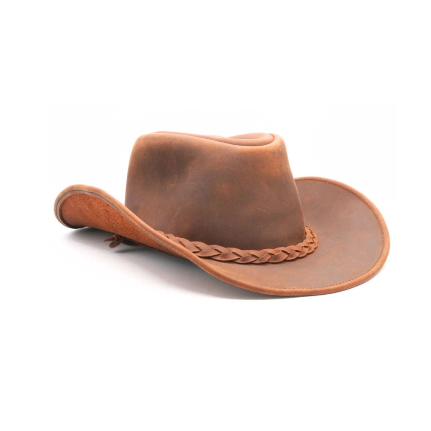 RESISTANCE Premium Full Grain Australian Style Leather Cowboy Hat back view
