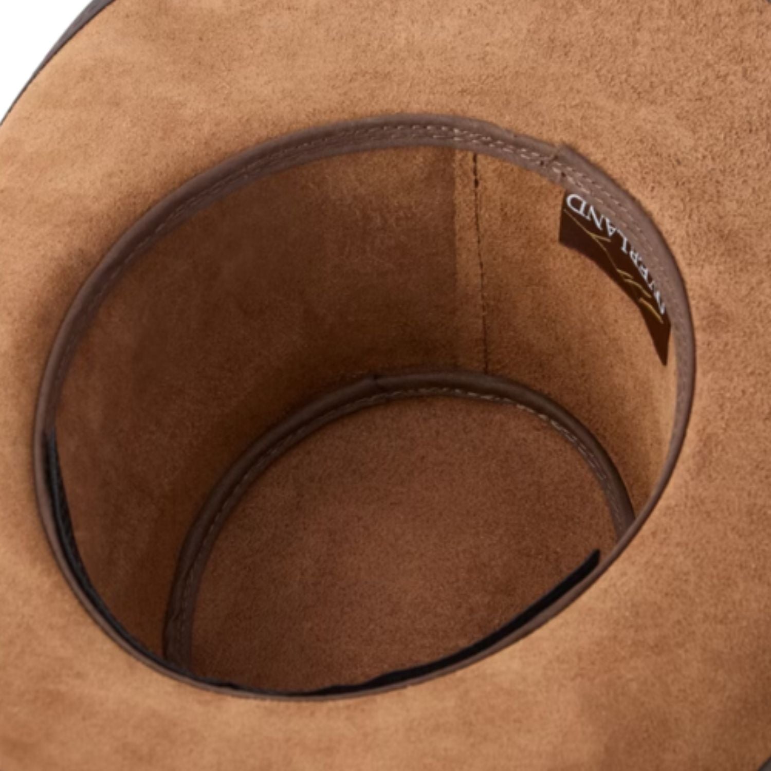 Renegade Leather Cowboy Hat with Buffalo Nickels back view