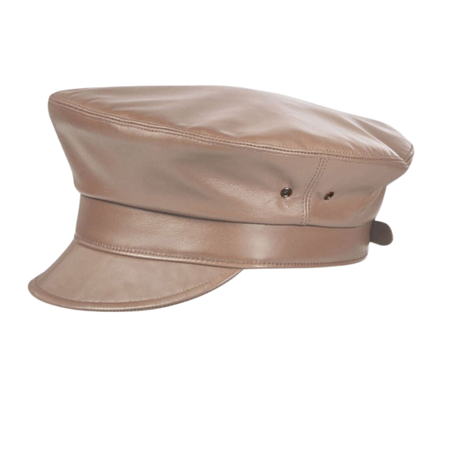 Night Porter Leather Newsboy Cap Ivy Women Hat side view