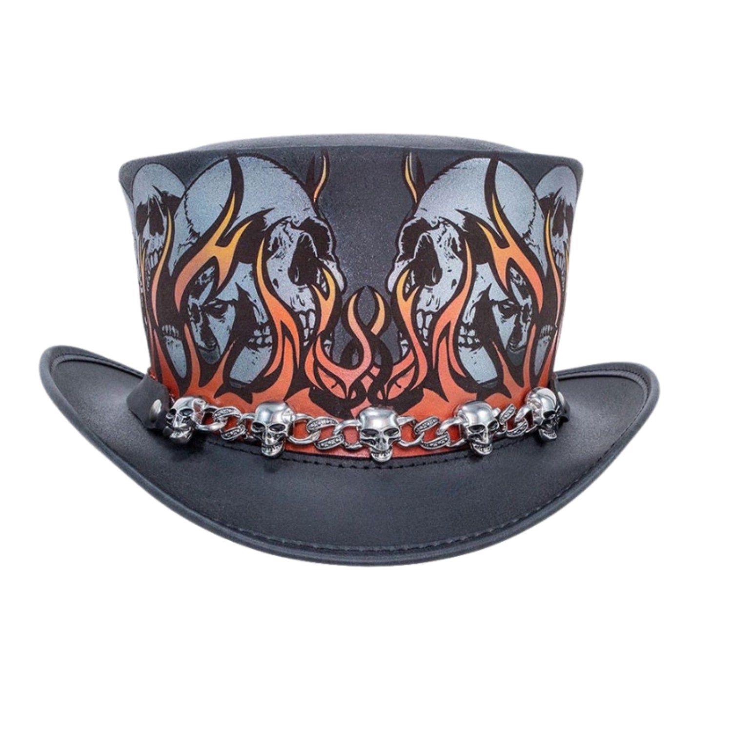 The Burnin Hell Steampunk Top Hat side view