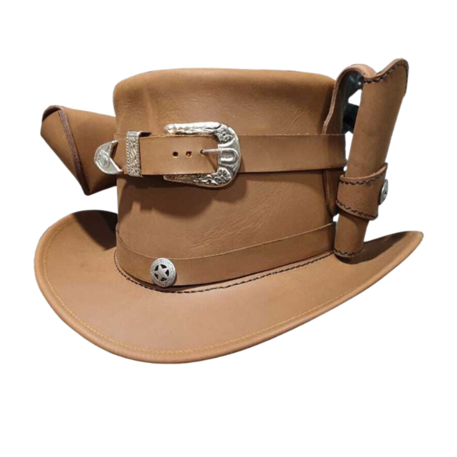 Gun Holster Band Leather Top Hat side view
