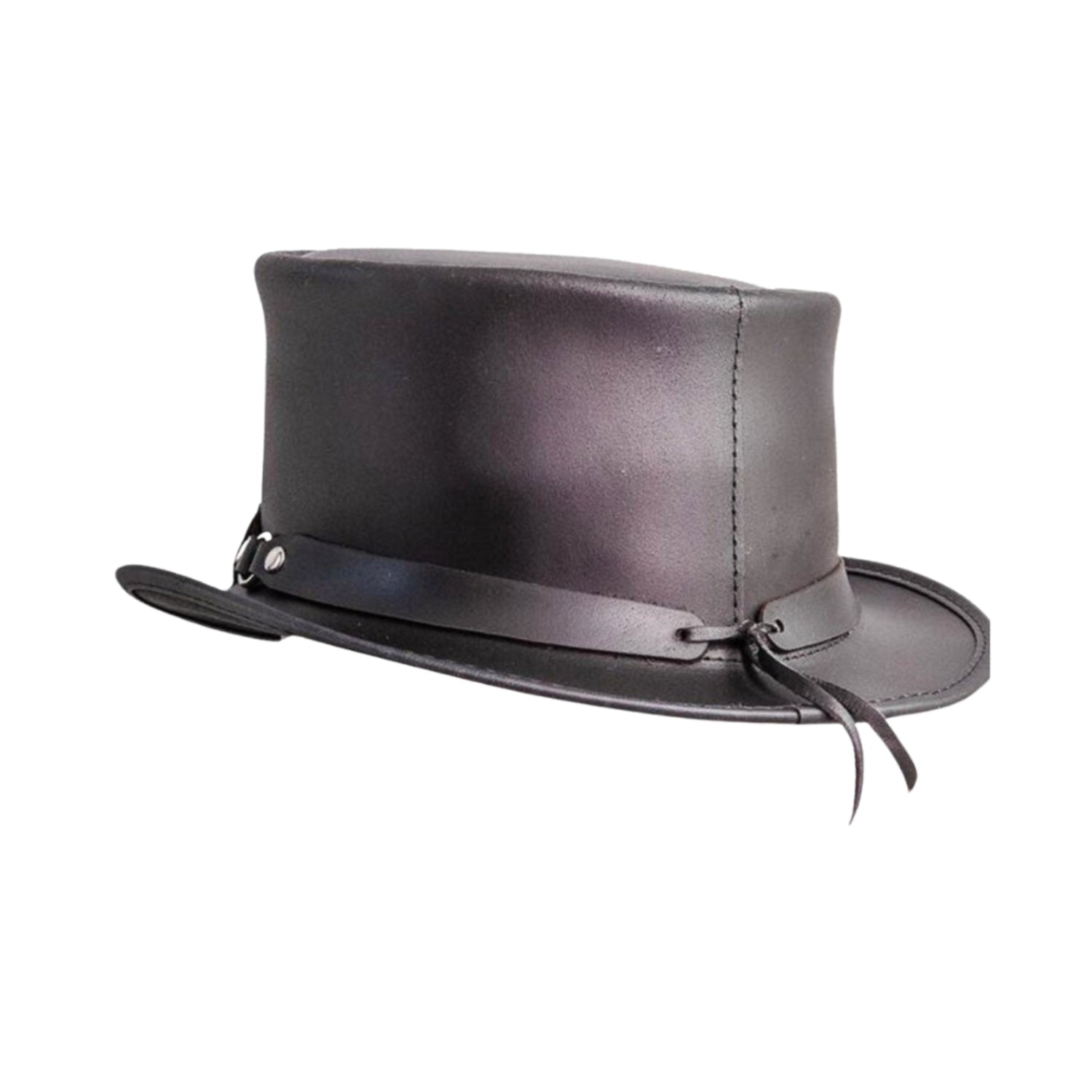 Slash Guitar Superstar Buffalo Black Leather Top Hat side view